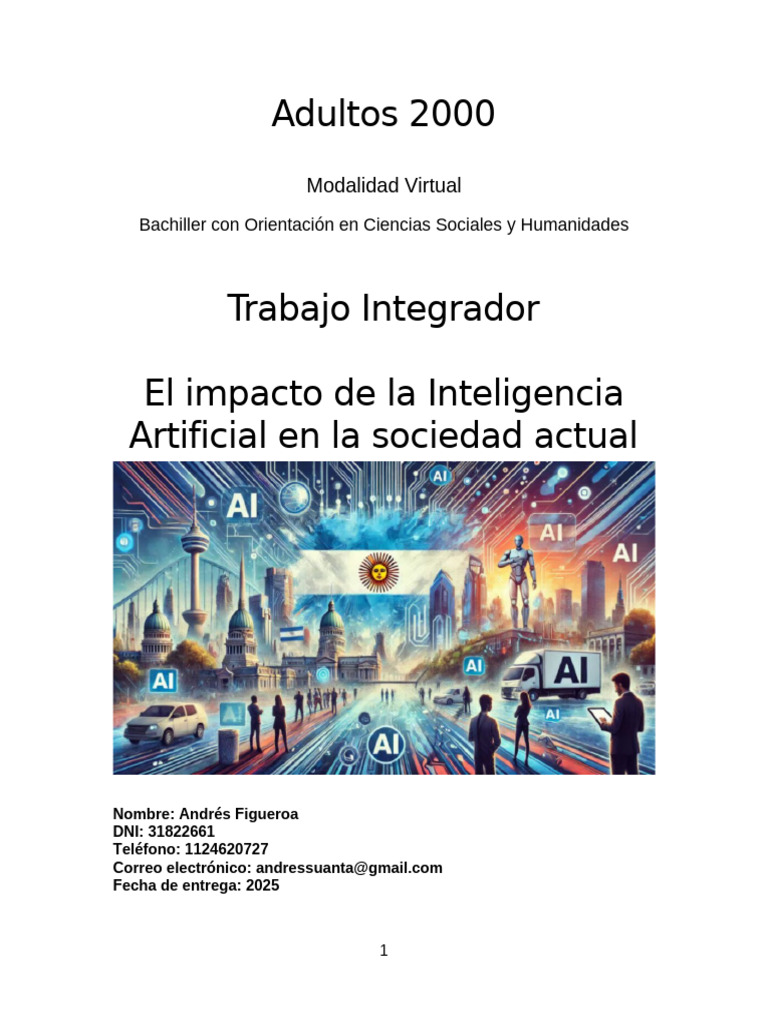 Impacto de la IA en la Sociedad Actual | PDF | Inteligencia artificial ...