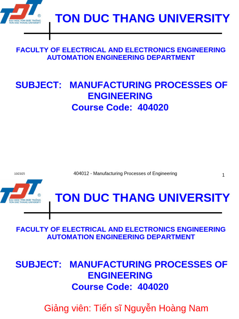 Manufacturing Processes of Engineering - CHAP 0 | PDF | Engineering ...