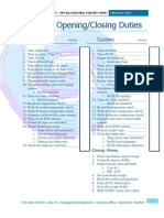 Opening Closing Duties