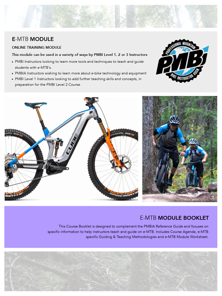E-MTB Instructor Training Module | PDF | Trail | Motorcycle