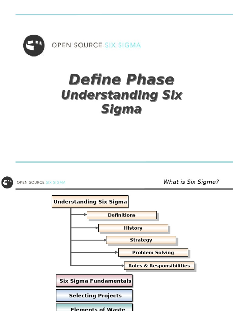 Six Sigma Define Phase Overview | PDF | Six Sigma