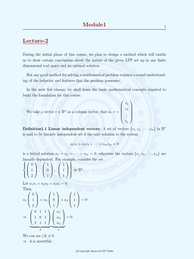 Linear Independence and Convex Sets Explained | PDF | Linear Algebra ...