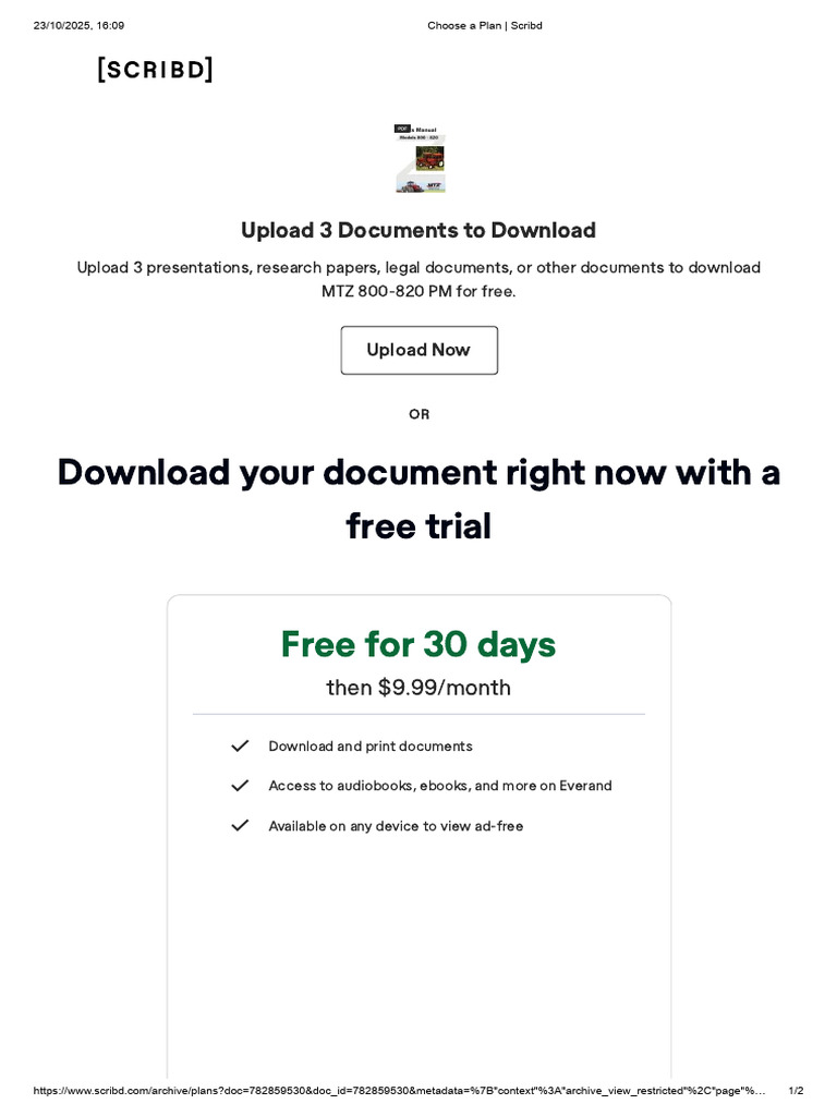Choose A Plan - Scribd | PDF