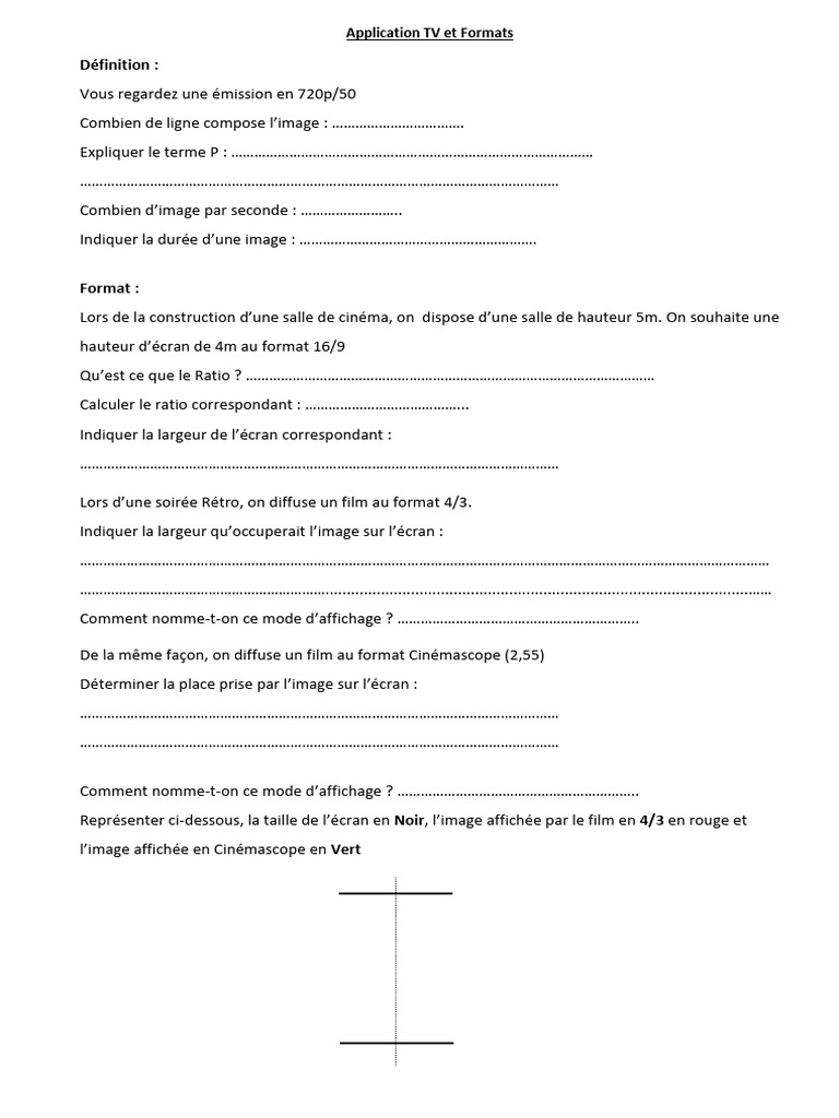 Guide des Formats TV et Ratios d'Image | PDF | Résolution d'affichage ...