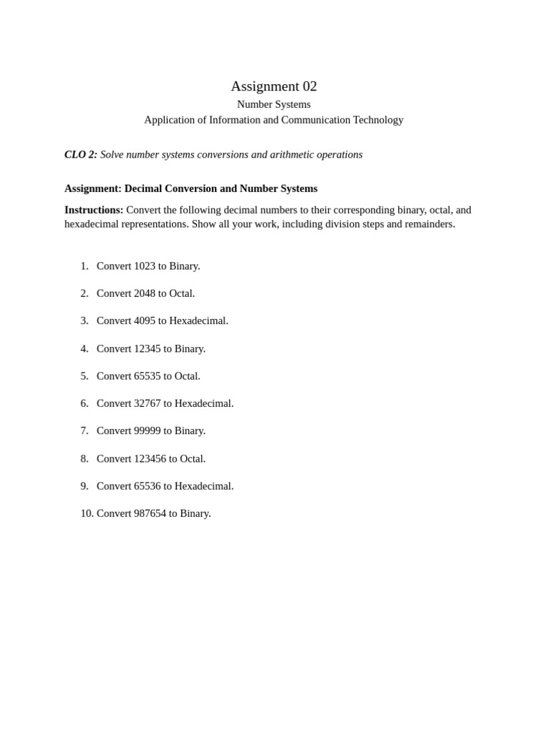 Assignment 02 | PDF