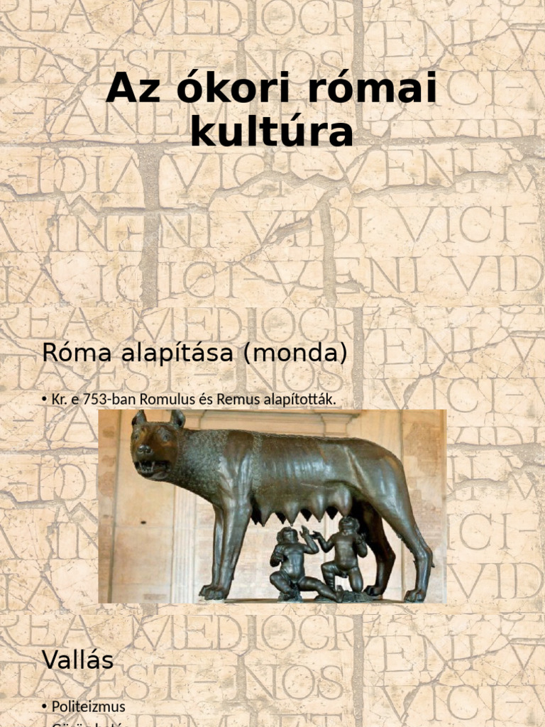 Az Okori Romai Kultura | PDF