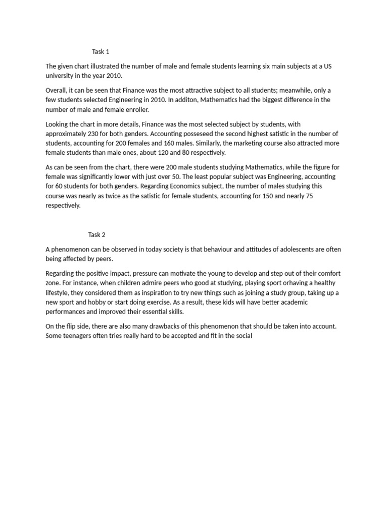 Writing Test 6 | PDF