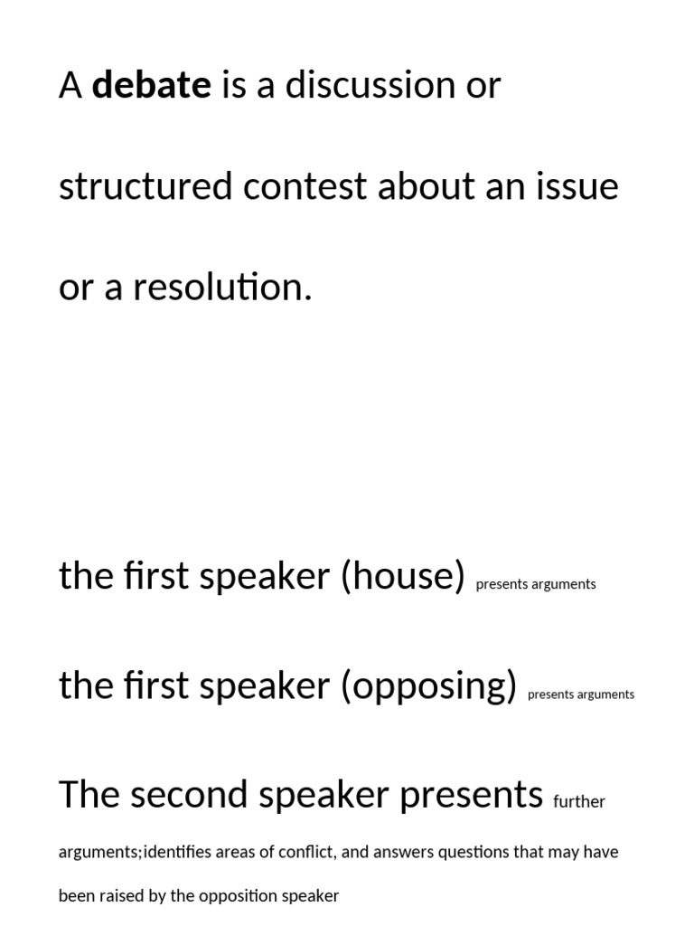 Understanding Debate Resolutions | PDF