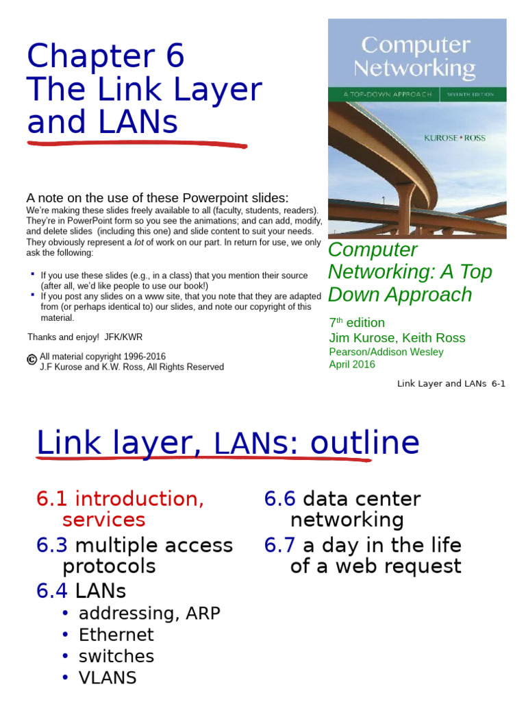 Link Layer and LANs Overview | PDF | Network Switch | Computer Network