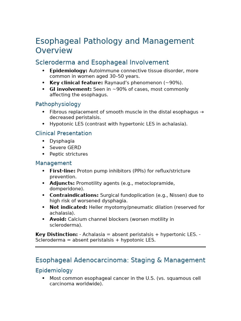 Esophagus Review | PDF | Digestive Diseases | Clinical Medicine