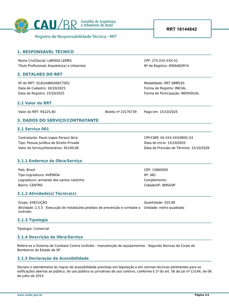 RRT Definitiva Assinado | PDF