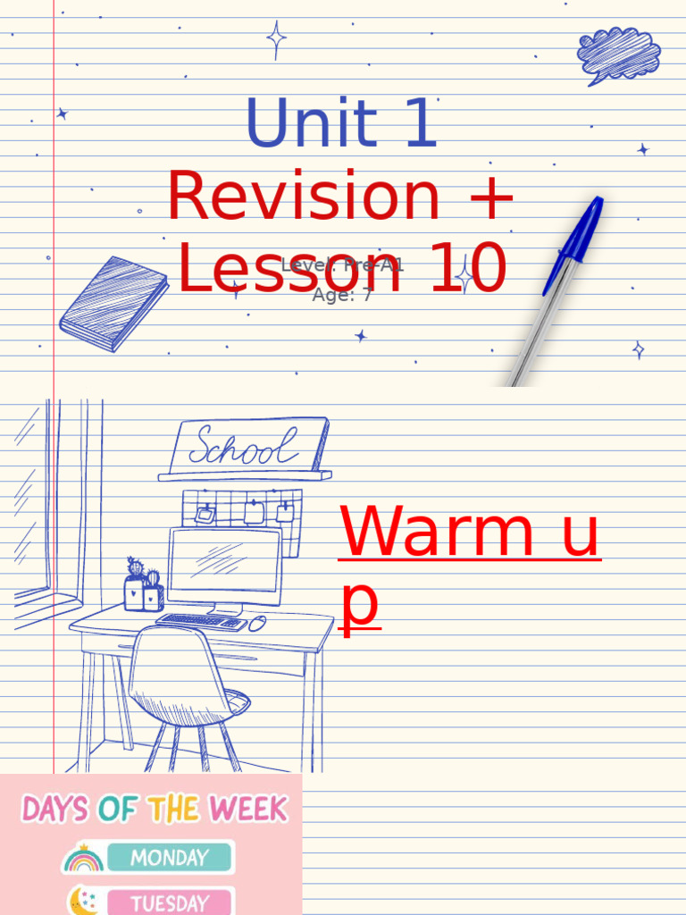 Incredible English 2 Unit 1 Revision | PDF