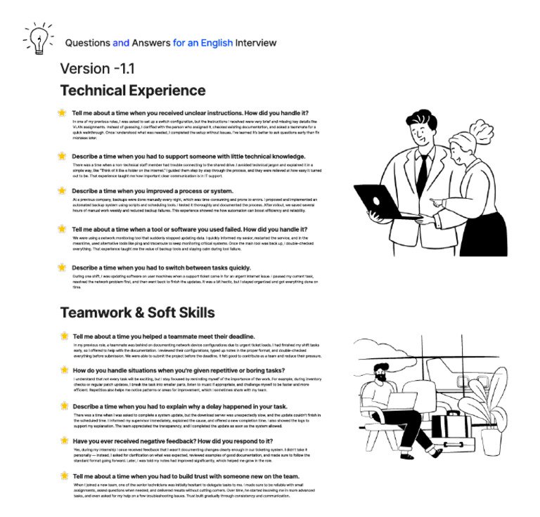 Technical Experience and Teamwork Insights | PDF | Reliability ...