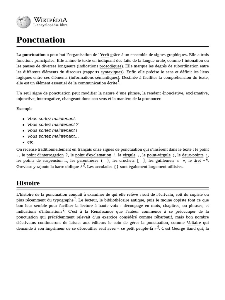Histoire et fonctions de la ponctuation | PDF | Guillemet | Grammaire