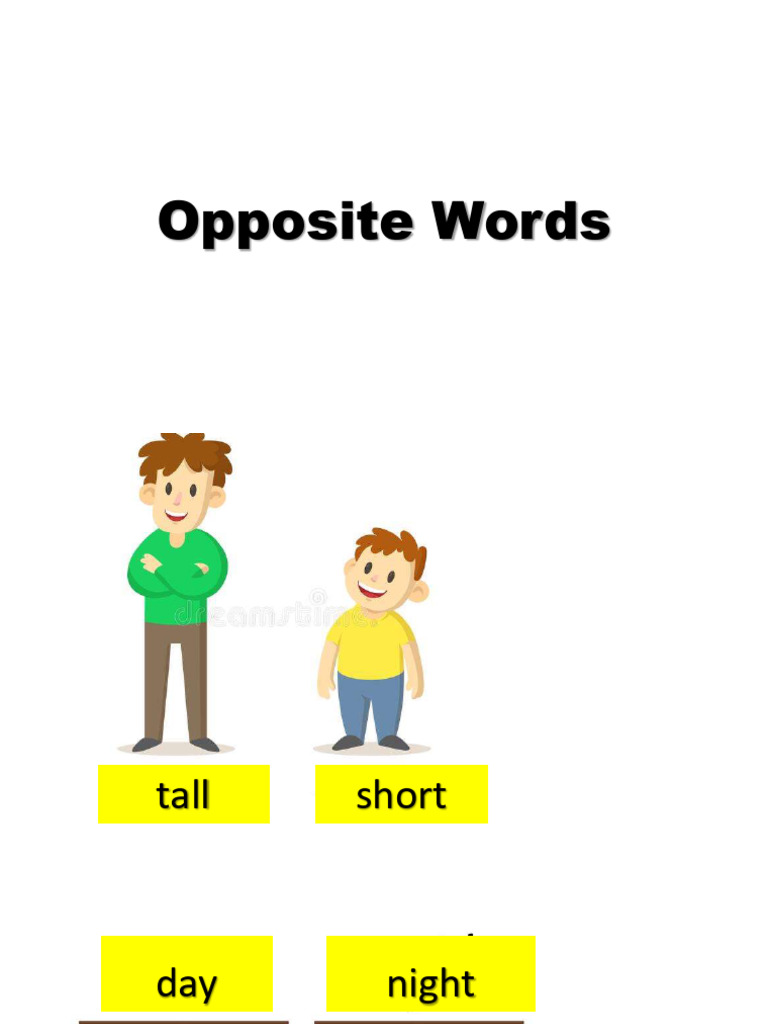 List of Opposite Words Explained | PDF