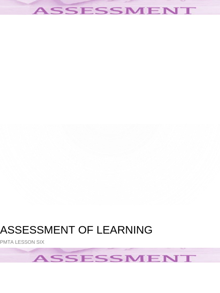 Effective Learning Assessment Strategies | PDF | Educational Assessment ...
