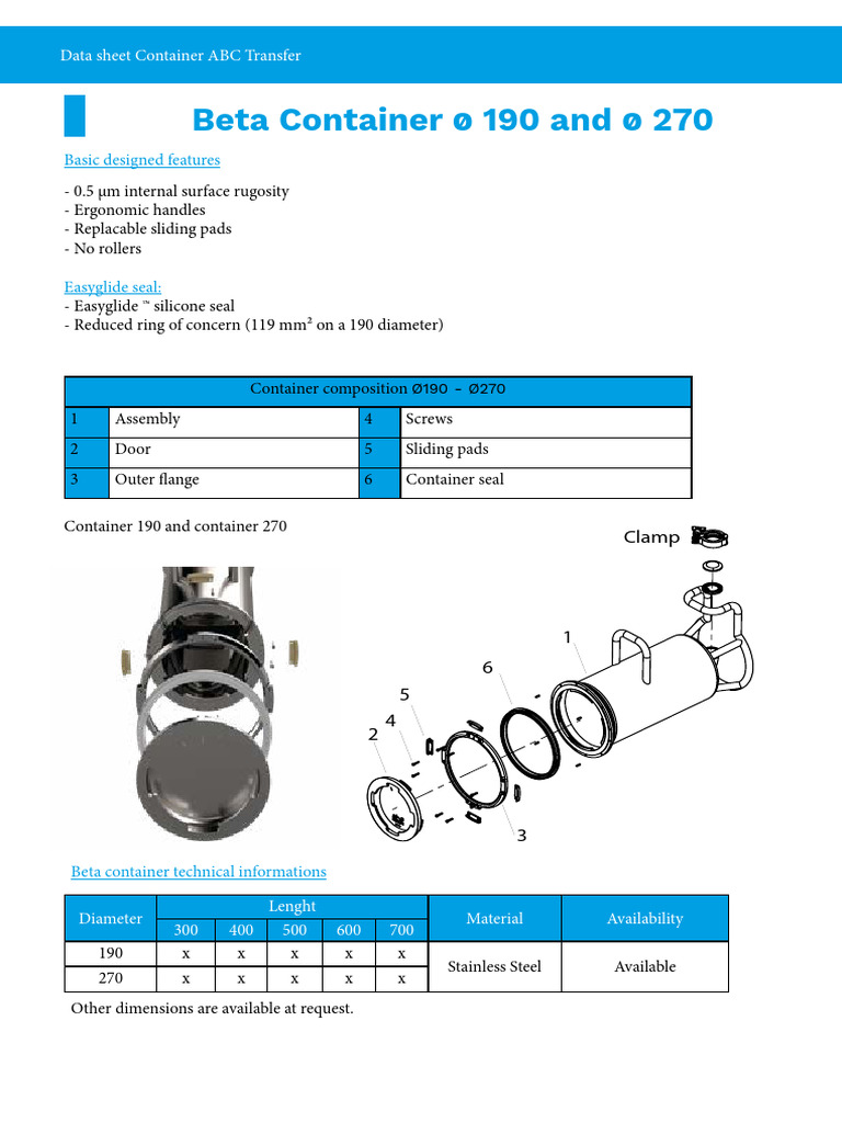 Data Sheet Containers v1 | PDF | Materials | Mechanical Engineering