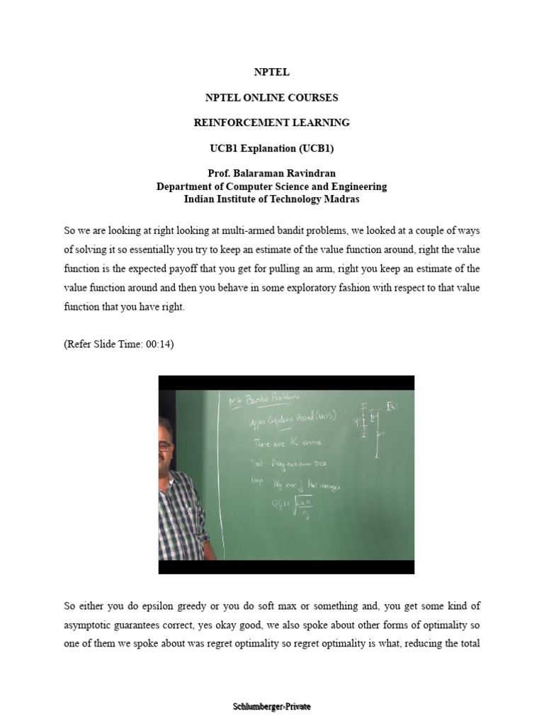 UCB Algorithm in Reinforcement Learning | PDF | Applied Mathematics ...