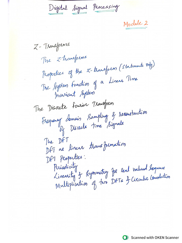DSP Notes Module-2 DR MRK | PDF