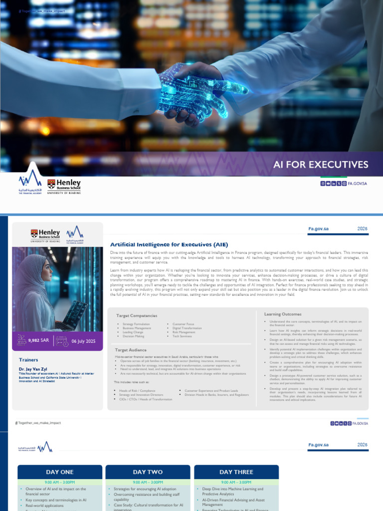 High Artificial Intelligence For Executives (AIE) Brochure 2025 | PDF ...