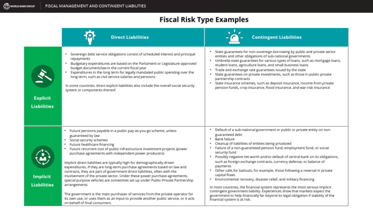 Fiscal Risk Type Examples | PDF | Loans | Debt