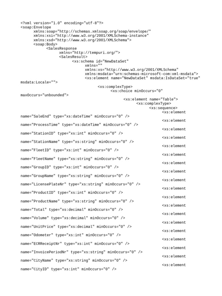 Sales Data XML Report | PDF