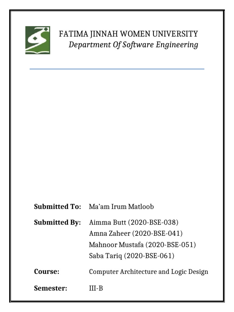 CA Project Final | PDF | Central Processing Unit | Computer Architecture