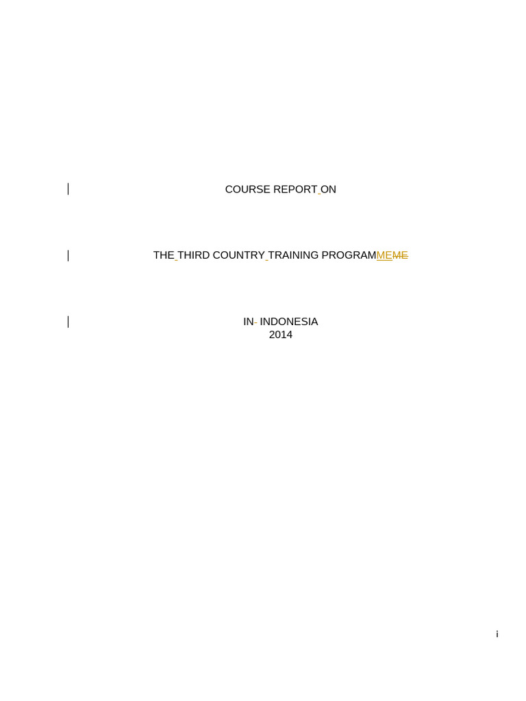 2014 Third Country Training Program Report | PDF | Collaboration ...