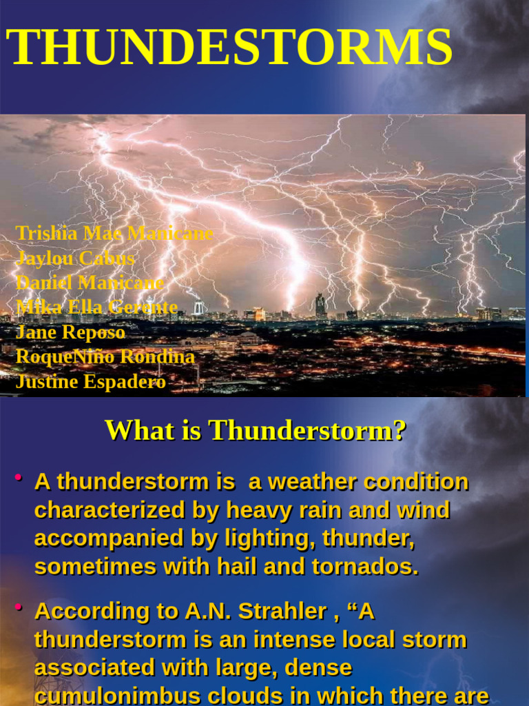 Understanding Thunderstorms: Formation & Safety | PDF | Thunderstorm | Hail