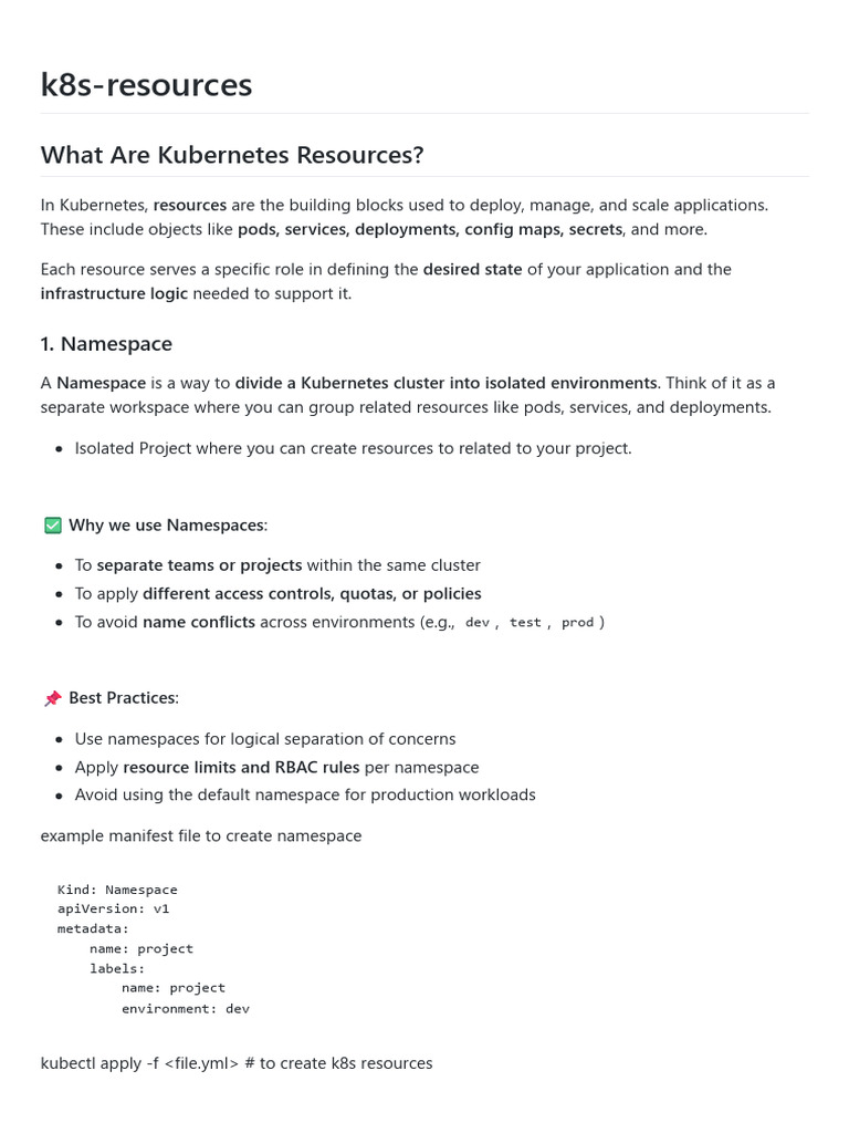 Understanding Kubernetes Resources | PDF | Software | Computer Engineering