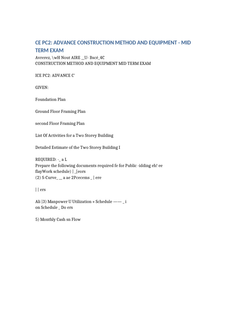 Advance Construction Method and Equipment Clean | PDF