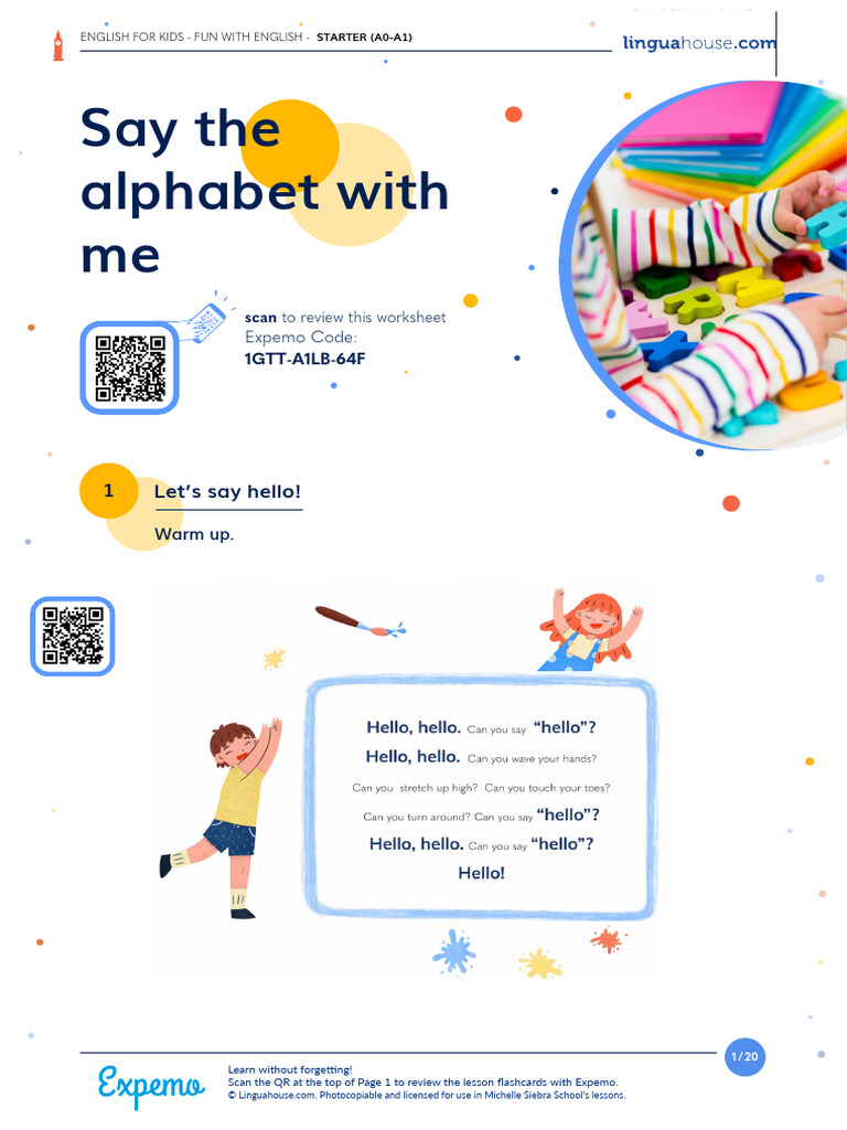 Fun English Activities for Kids A0-A1 | PDF