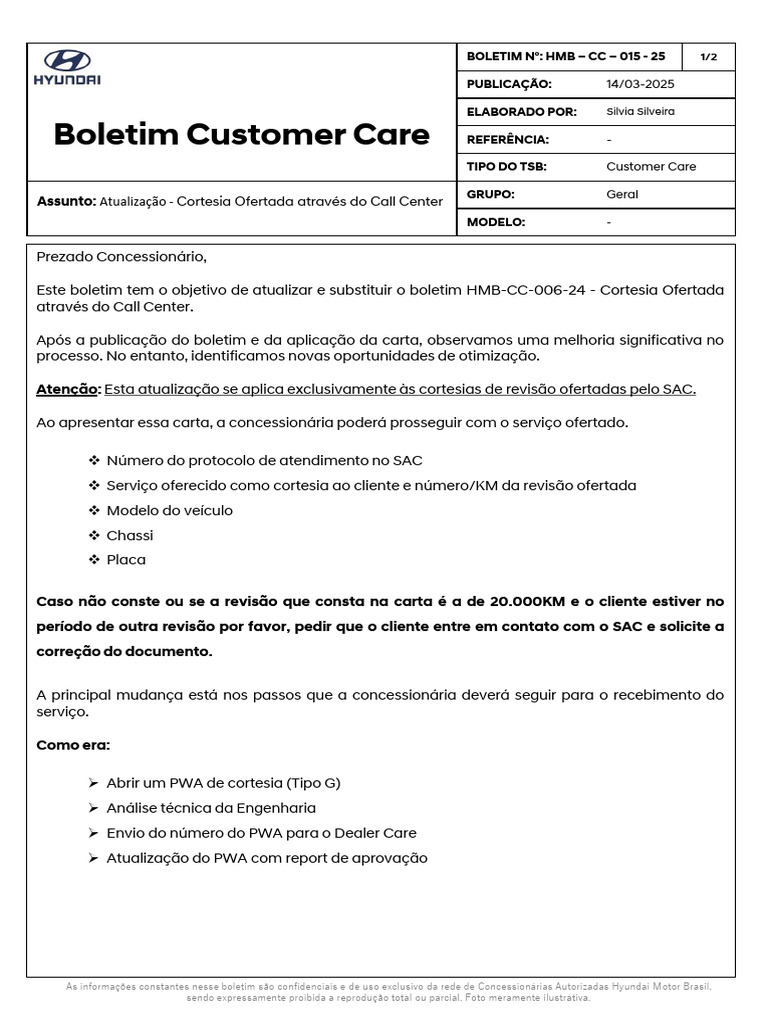 HMB - CC - 015 - 25 - Atualização - Cortesia Ofertada Através Do ...