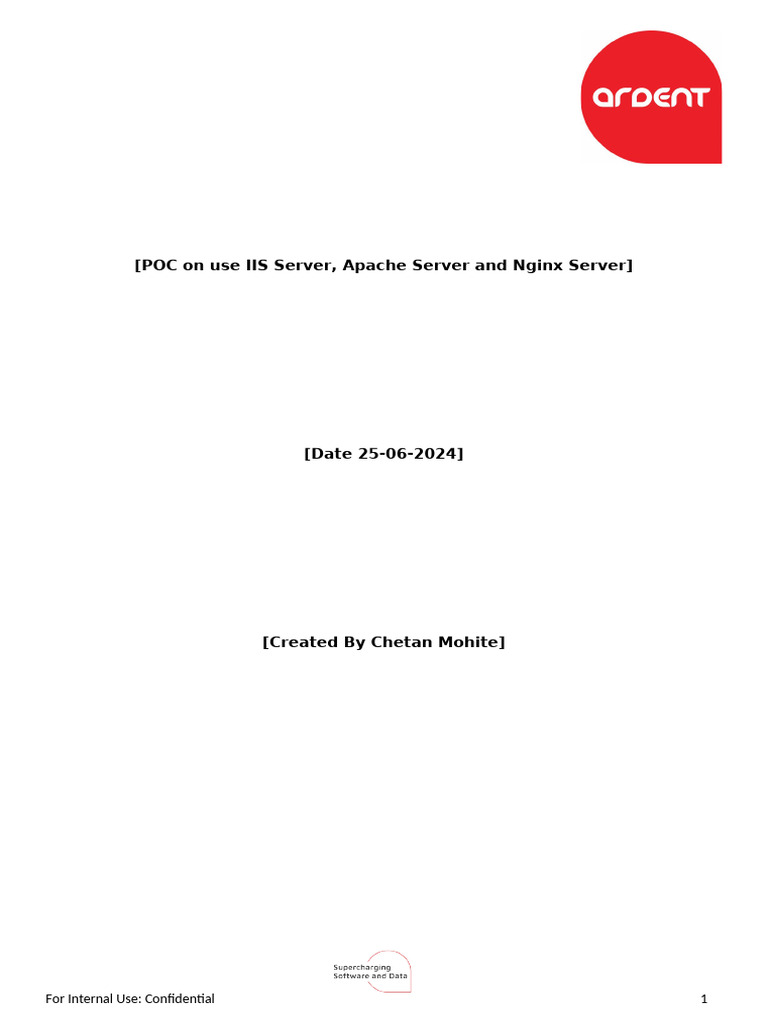 POC On Use of IIS, Apache & Nginx Server | PDF | Internet Information ...