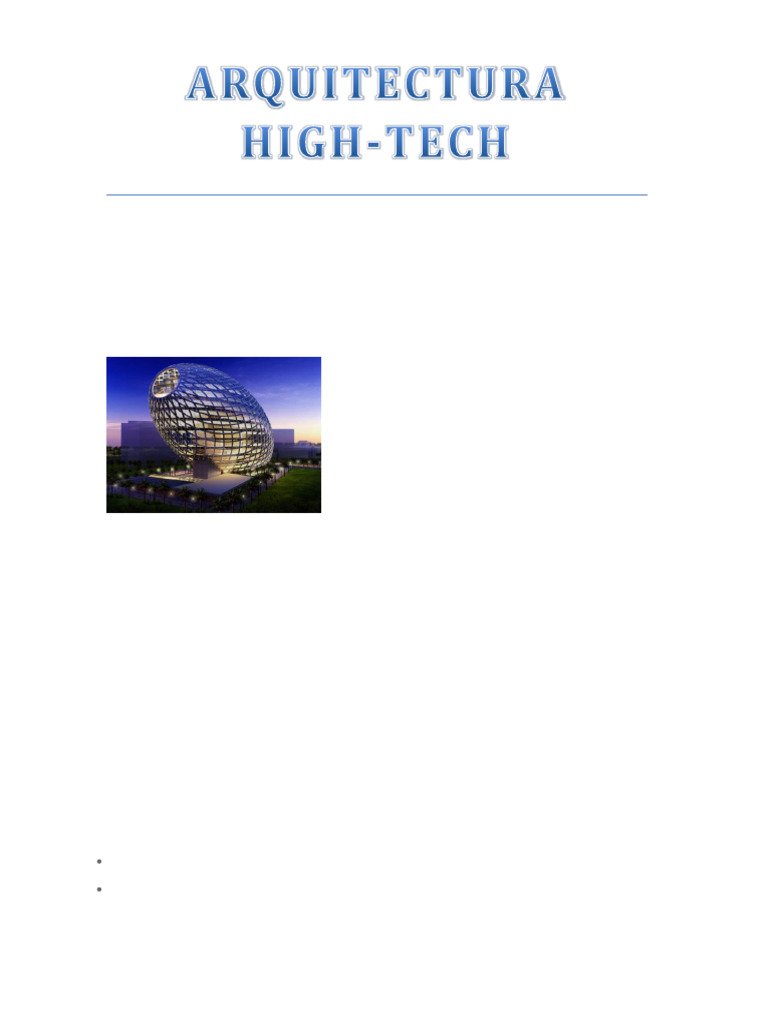 Arq High Tech Historia | PDF | Diseño ambiental | Diseño