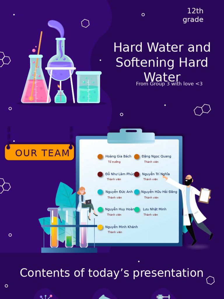 Hard Water and Softening Hard Water: 12th Grade | PDF