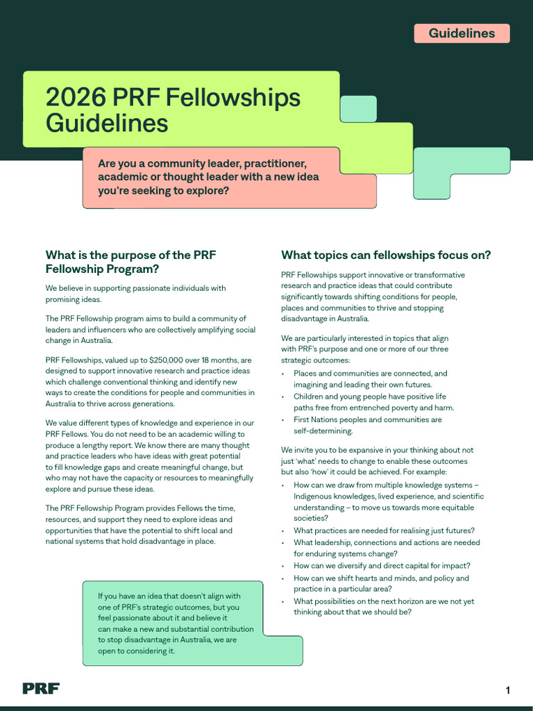 68f6f374b308d1e15c530740 2026 PRF Fellowship Guidelines FINAL | PDF ...