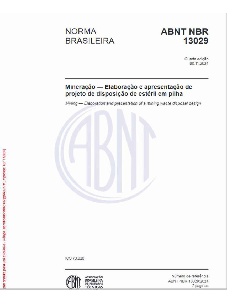 Abnt NBR 13029 - 2024 | PDF