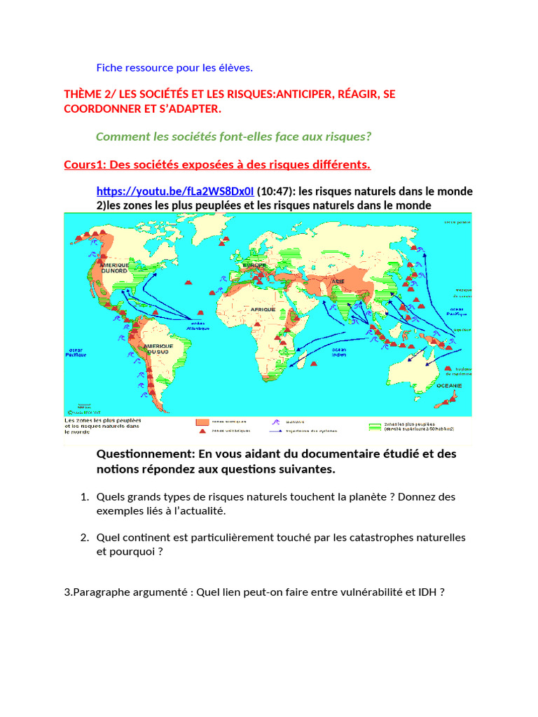 Risques naturels et vulnérabilité sociale | PDF | Risque | Centrale ...