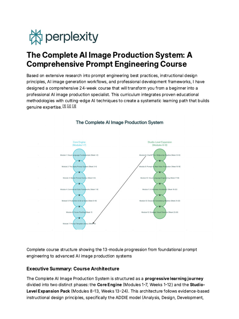 AI Image Production Course Overview | PDF | Camera Lens | Artificial ...