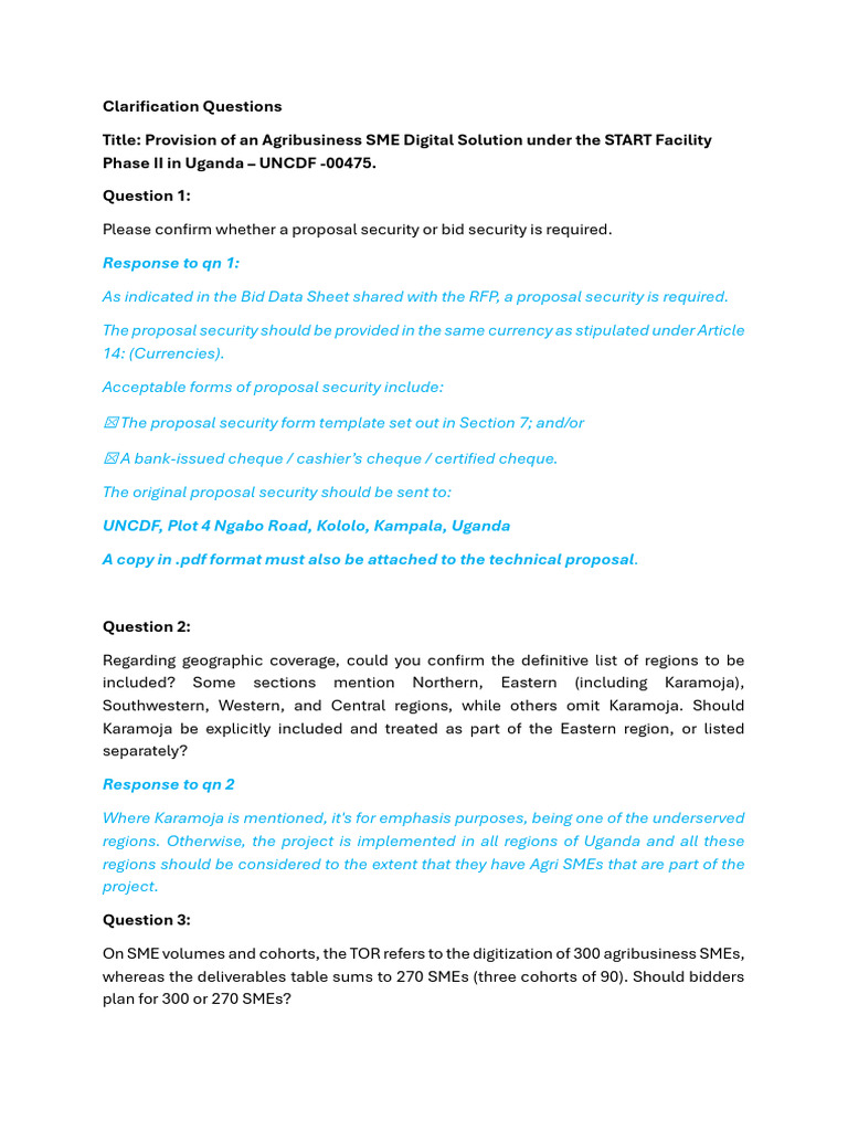 UNCDF -00475 - Clarification Questions | PDF | Computing | Information ...