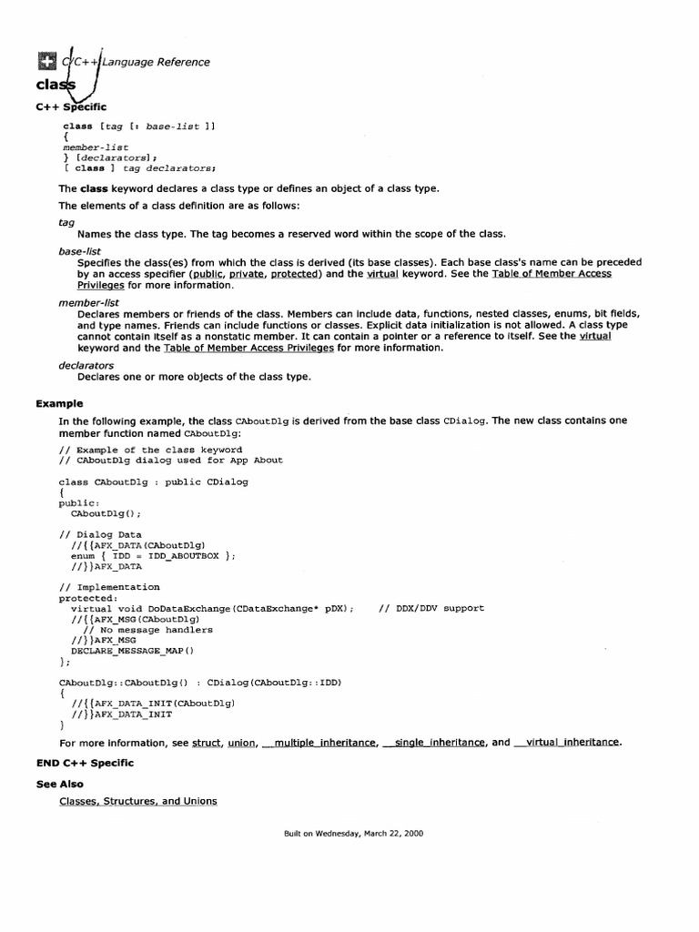 Programming C, C++, WinCPP MSDN References | PDF | Reserved Word ...