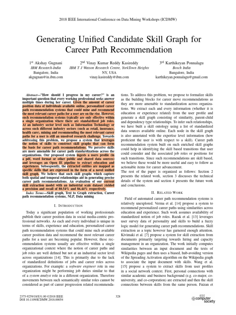 Unified Skill Graph for Career Paths | PDF | Ontology (Information ...