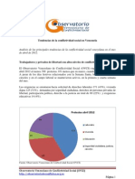 Tendencias de La Conflictividad Social en Venezuela Abril 2012