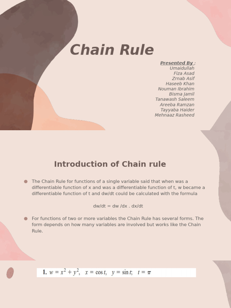 Understanding the Chain Rule in Calculus | PDF