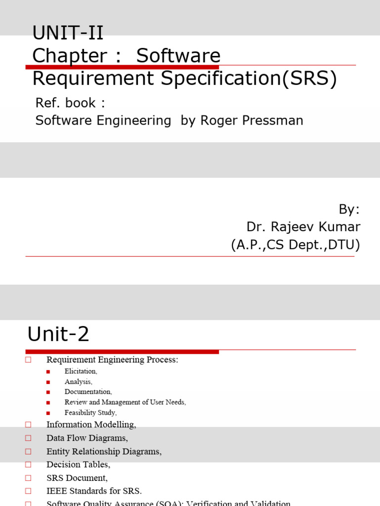 Software Requirements Engineering Overview | PDF | Data Model ...