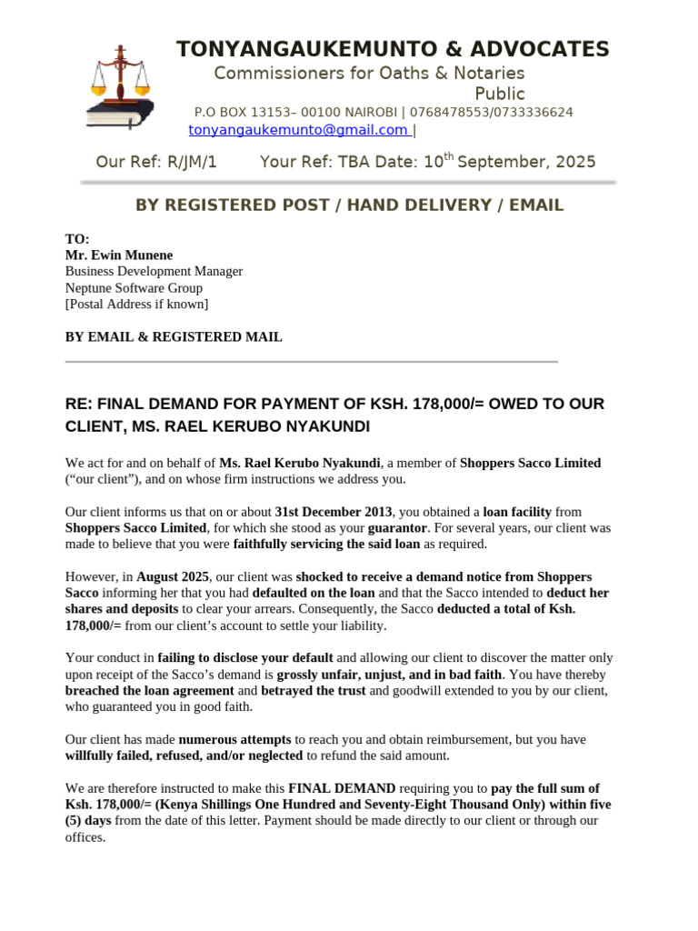 Letter Requesting Warrants 20 - 09 - 23 | PDF | Private Law | Common Law
