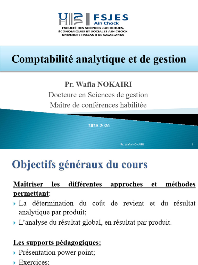 Comptabilité analytique : méthodes et objectifs | PDF | Comptabilité ...