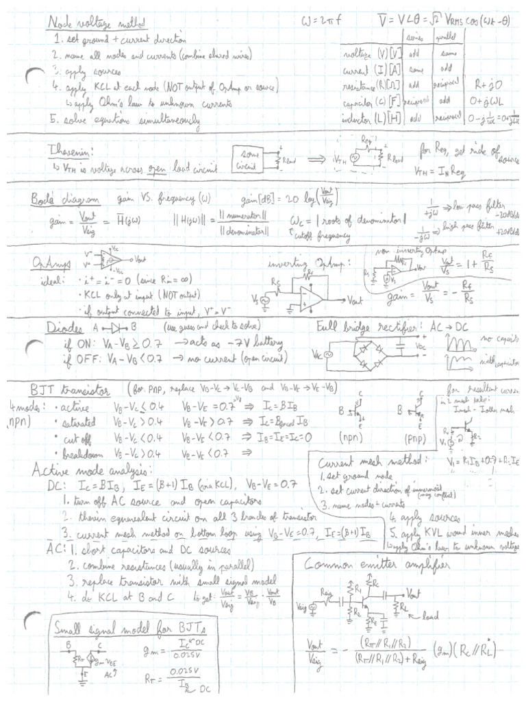 MECH 383 - Formula Sheet | PDF