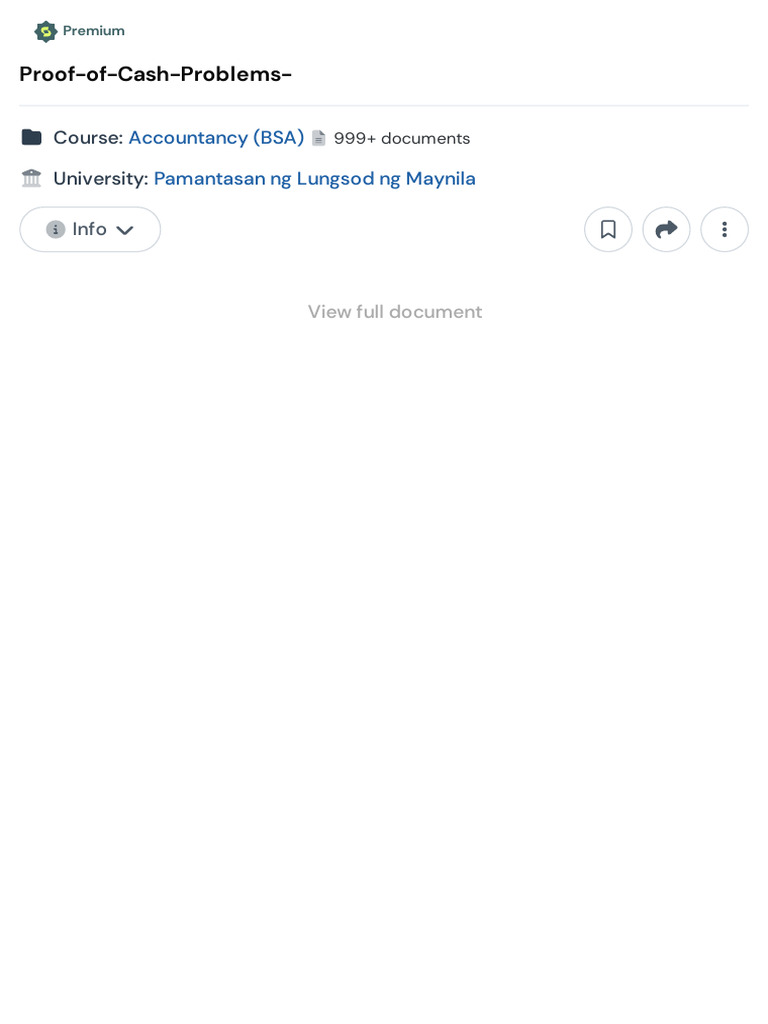 Proof of Cash Problems and Solutions | PDF | Banks | Payments